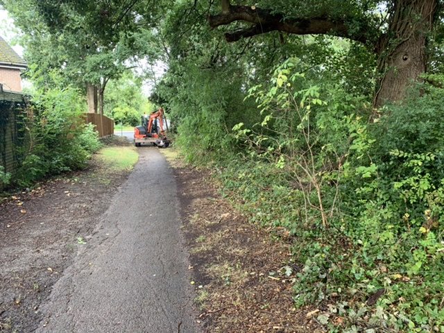 Vegetation management work in progress