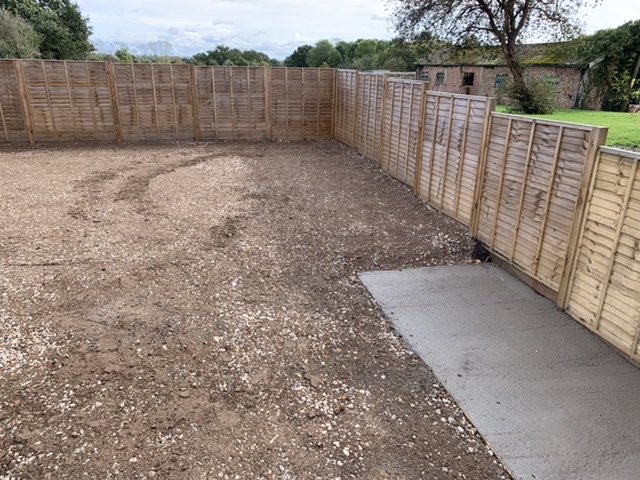 Concrete wheelie bin area