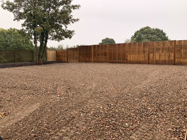 Stone surface for car park extension 